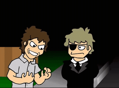 A Cartoon Of A Man With A X On His Face GIF