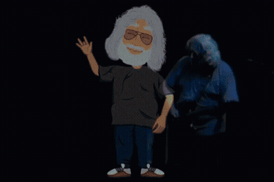 A Cartoon Of A Man With Glasses And A Beard Is Surrounded By Numbers GIF