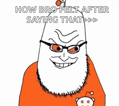 A Cartoon Of A Man With Glasses And A Beard Says How Bro Felt After Saying That > GIF