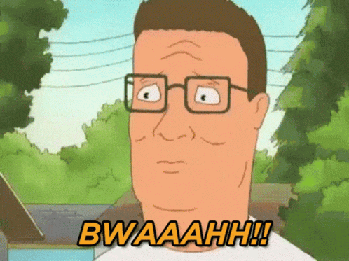 A Cartoon Of A Man With Glasses And The Words Bwaaahh Written Below Him GIF
