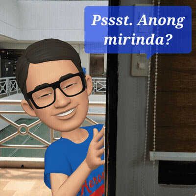 A Cartoon Of A Man With Glasses And The Words Pssst Anong Mirinda GIF