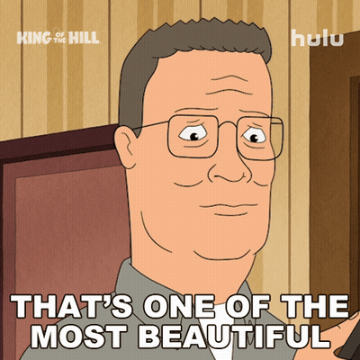 A Cartoon Of A Man With Glasses And The Words That 'S One Of The Most Beautiful GIF
