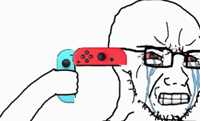 A Cartoon Of A Man With Glasses Holding A Nintendo Switch Controller GIF