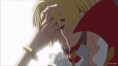 A Cartoon Of A Man With His Hand On His Forehead And The Words It 'S Peak On The Bottom GIF