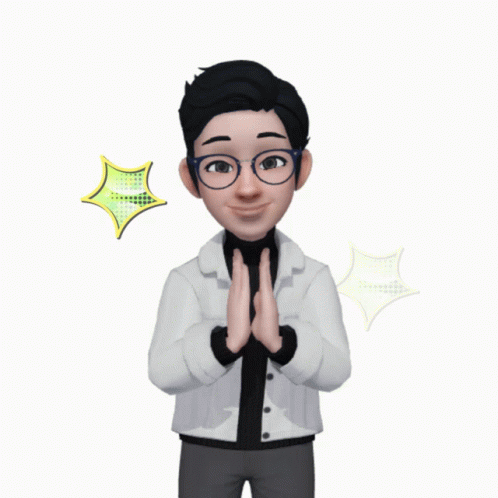 A Cartoon Of A Man With His Hands Together GIF