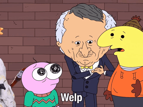 A Cartoon Of A Man With The Word Welp On The Bottom GIF