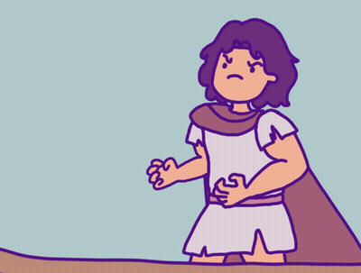 A Cartoon Of A Man With The Words All I Hear Are Screams Above Him GIF