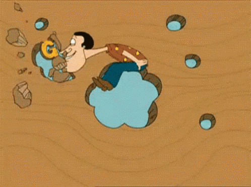 A Cartoon Of A Man With The Words Giggity Giggity Zoo GIF