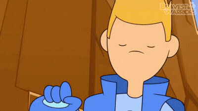 A Cartoon Of A Man With The Words Harvest Warrior On The Bottom Right GIF