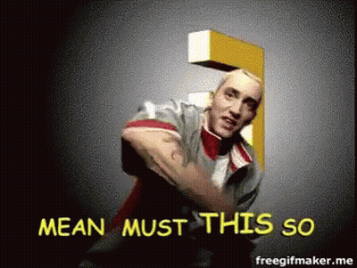 A Cartoon Of A Man With The Words Mean Must This So Below Him GIF