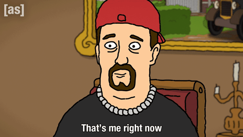 A Cartoon Of A Man With The Words That 'S Me Right Now On The Bottom GIF