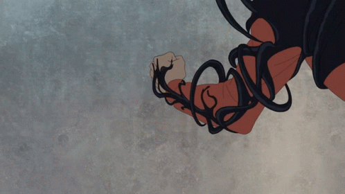 A Cartoon Of A Man With Venom Coming Out Of His Head GIF