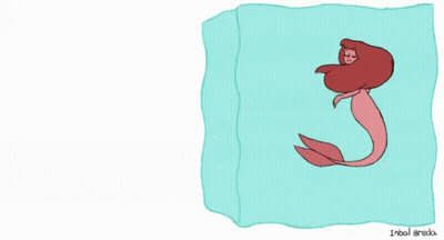 A Cartoon Of A Mermaid With The Name Inbal At The Bottom Right GIF