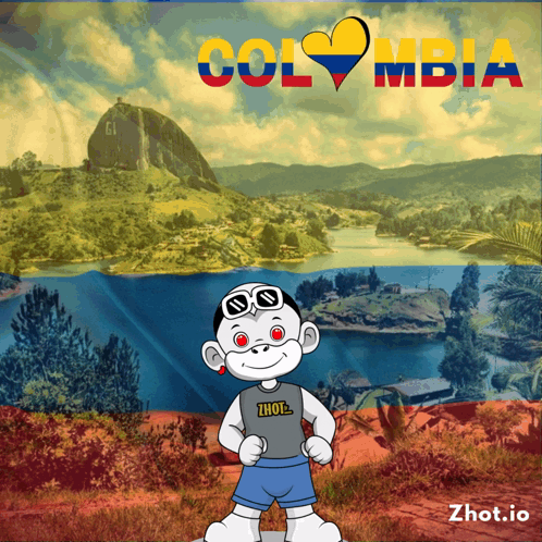 A Cartoon Of A Monkey Wearing A Shirt That Says ' Zhot ' GIF