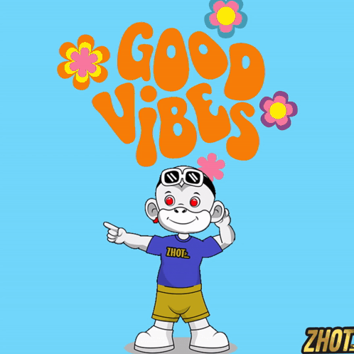 A Cartoon Of A Monkey Wearing A Shirt That Says Zhot GIF