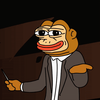 A Cartoon Of A Monkey Wearing A Suit Holding A Knife GIF