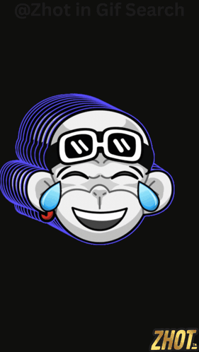 A Cartoon Of A Monkey Wearing Sunglasses And Tears Coming Out Of His Eyes GIF