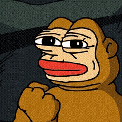 A Cartoon Of A Monkey With A Red Mouth And Big Eyes GIF