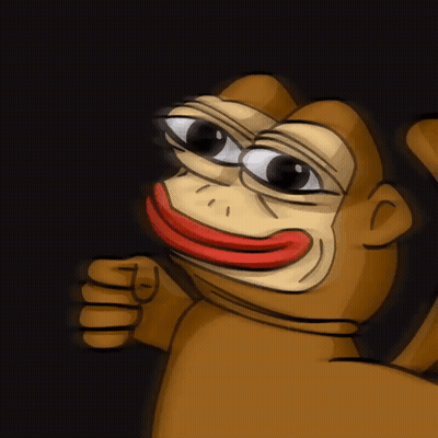 A Cartoon Of A Monkey With A Red Mouth Giving A Thumbs Up GIF