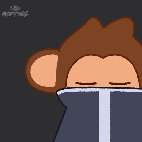 A Cartoon Of A Monkey With Flames Coming Out Of Its Eyes And The Words Locked In GIF