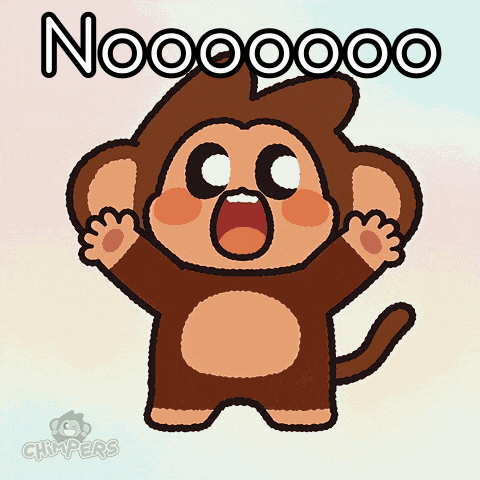 Monkey Cartoon Saying Nooooo GIF