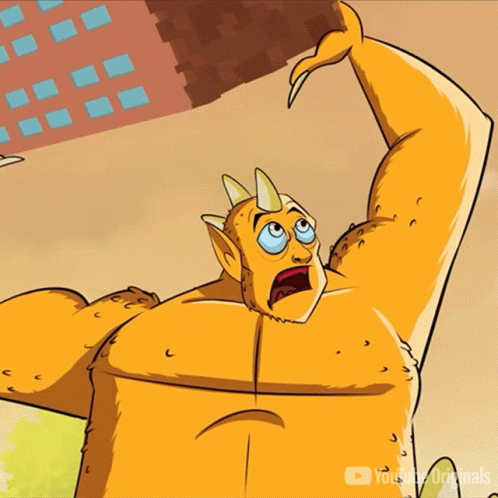 A Cartoon Of A Monster With A Youtube Originals Logo On The Bottom GIF