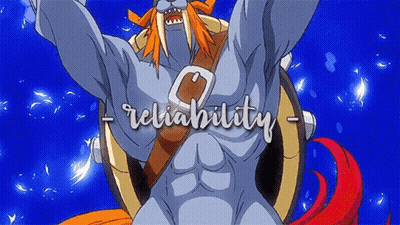 A Cartoon Of A Monster With The Word Reliability Written On It GIF