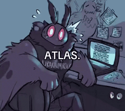 A Cartoon Of A Moth Sitting At A Desk In Front Of A Laptop . GIF