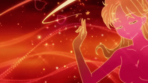 A Cartoon Of A Naked Woman Dancing With A Ring Around Her Head . GIF