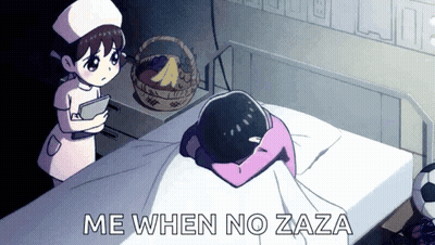 A Cartoon Of A Nurse And A Girl In A Hospital Bed With The Words Me When No Zaza Below Them GIF