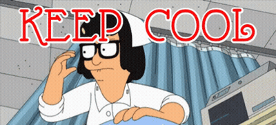 A Cartoon Of A Nurse With The Words Keep Cool GIF