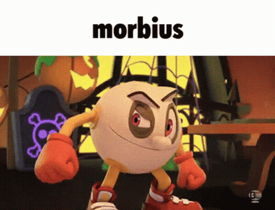 A Cartoon Of A Pac Man With The Word Morbidus Above Him GIF
