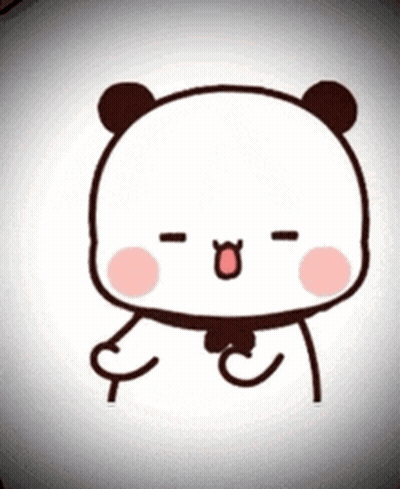 A Cartoon Of A Panda Bear With A Thumbs Up Sign On Its Face . GIF