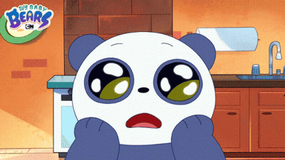 A Cartoon Of A Panda Bear With The Words " We Baby Bears " On The Bottom GIF