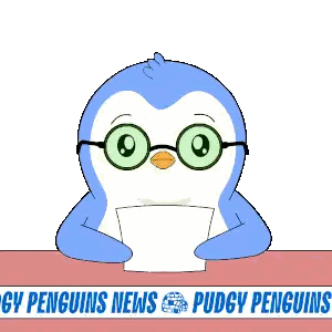 A Cartoon Of A Penguin Holding A Piece Of Paper In Front Of A Judge Penguins News Banner Sticker