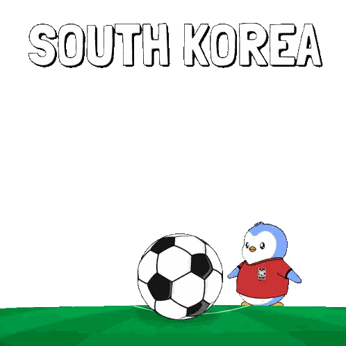 A Cartoon Of A Penguin Holding A Soccer Ball With The Word South Ea Behind It Sticker