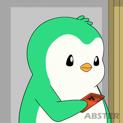 A Cartoon Of A Penguin Talking On A Cell Phone GIF