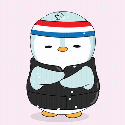 A Cartoon Of A Penguin Wearing A Hat And A Vest GIF