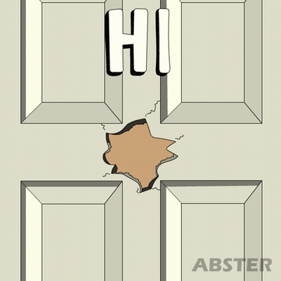 A Cartoon Of A Penguin With The Word Hi Written On It GIF