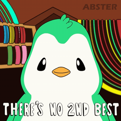 A Cartoon Of A Penguin With The Words There 'S No 2Nd Best GIF
