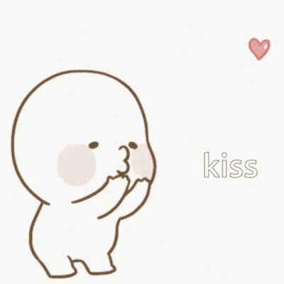 A Cartoon Of A Person Blowing A Kiss With Hearts Coming Out Of Their Mouth GIF