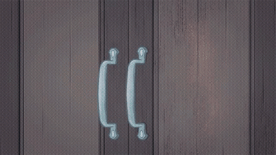 A Cartoon Of A Person Holding A Handle On A Door GIF