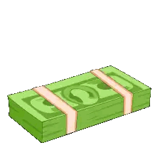 A Cartoon Of A Person Holding A Stack Of Money With A Dollar Sign On It Sticker