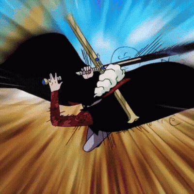 A Cartoon Of A Person Holding A Sword With The Letter I On It GIF
