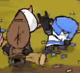 A Cartoon Of A Person Laying On The Ground . GIF