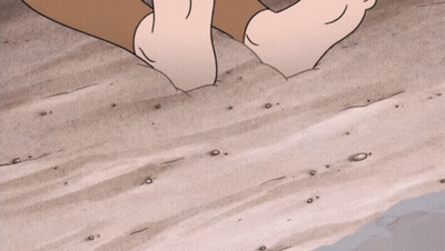 A Cartoon Of A Person Laying On The Ground GIF
