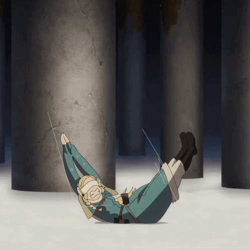 A Cartoon Of A Person Laying On Their Back GIF