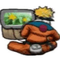 A Cartoon Of A Person Sitting In Front Of A Television . Sticker