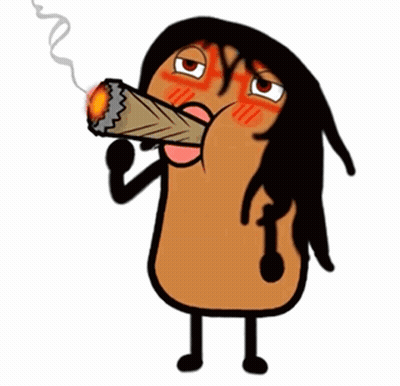 A Cartoon Of A Person Smoking A Cigarette GIF