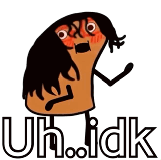 A Cartoon Of A Person Talking On A Cell Phone With The Words Uh Idk Below It GIF